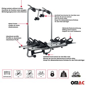 Toyota Rav 4 Trunk Bike Rack - Omac - 96MNBVIP VIPER - '13-'18